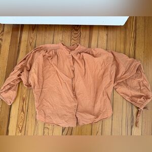 Doen Rust Button-Up Blouse